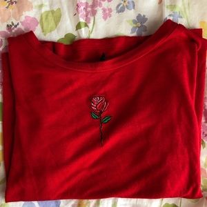Rose red shirt